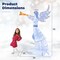 Costway 5 ft Christmas Angel Outdoor Pre-Lit Angel with Trumpet Halo Wings & 100 LED Lights